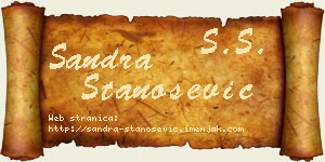 Sandra Stanošević vizit kartica